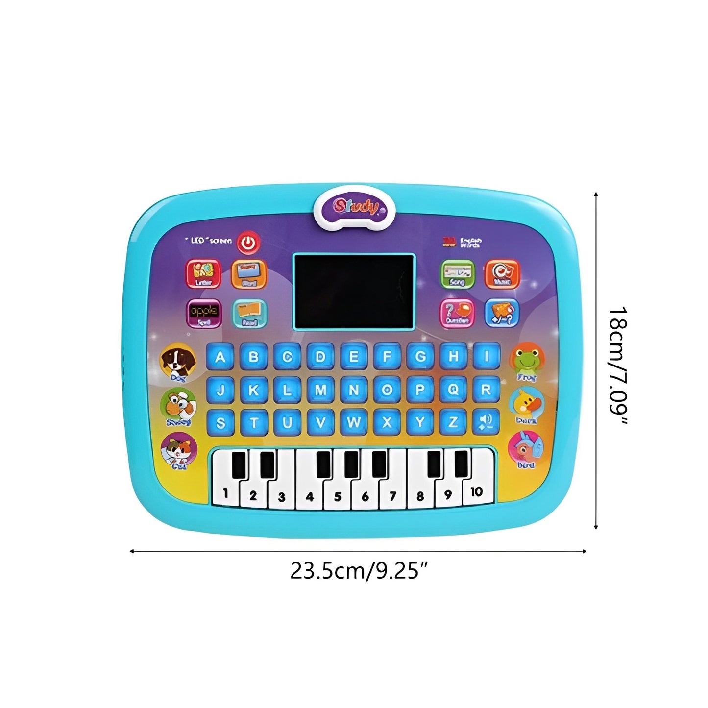 26 English Words Kids Learning Educational Tablet With Led Screen